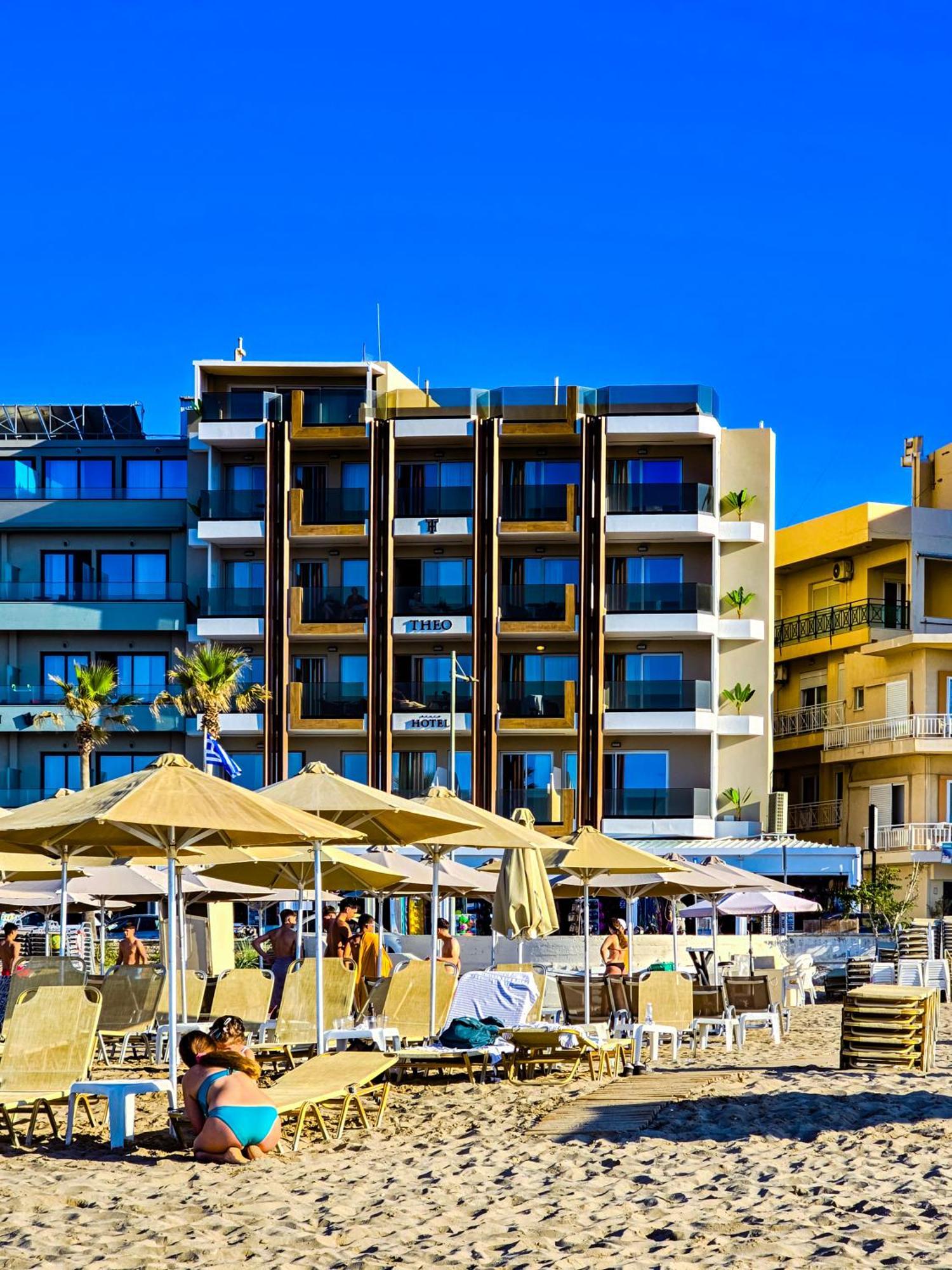 העיירה רתימנו Theo Beach Hotel Apartments מראה חיצוני תמונה